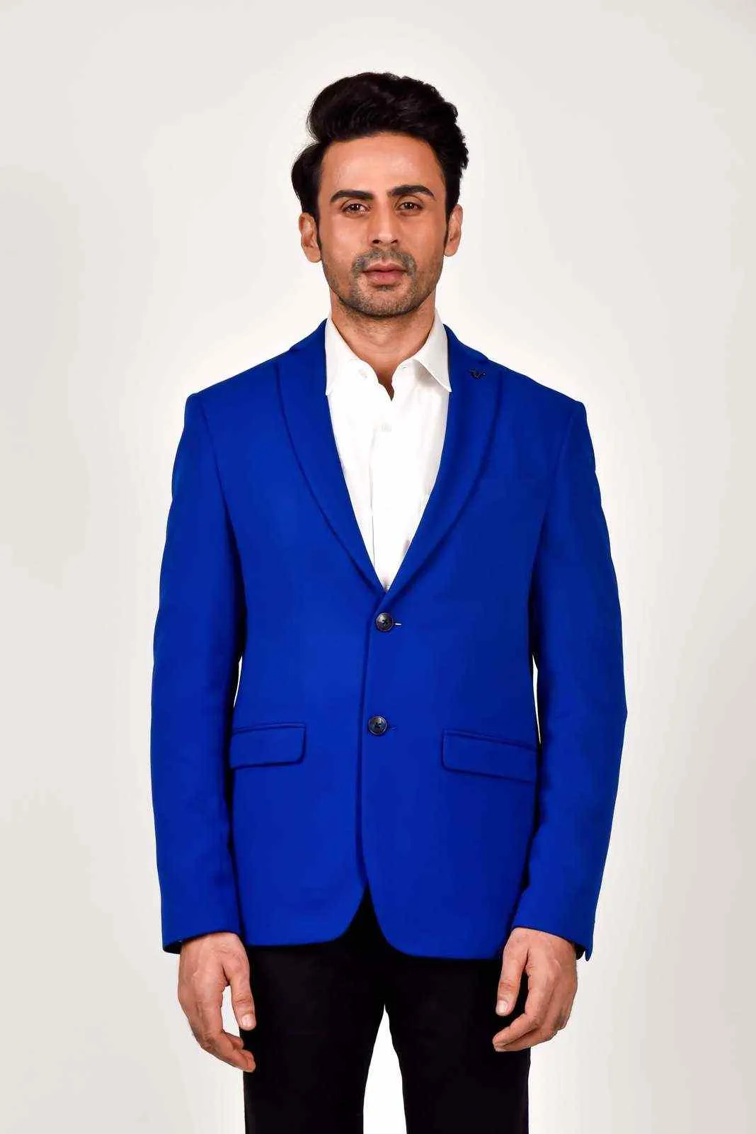 Royal Blue Knit Blazer