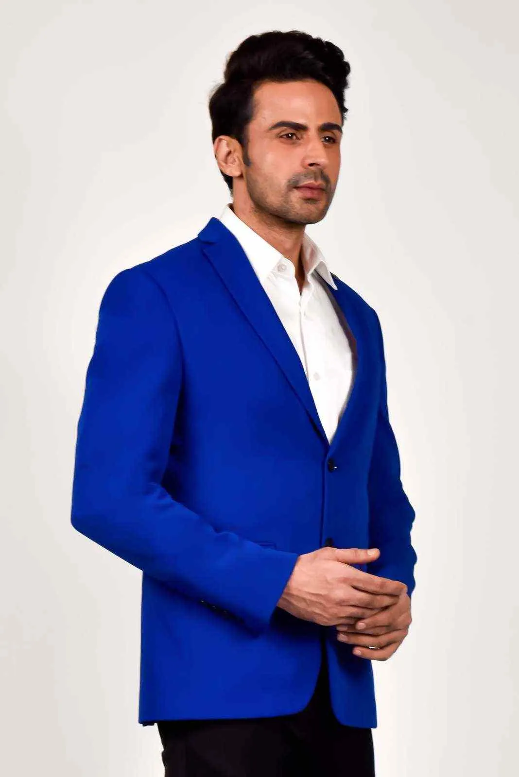 Royal Blue Knit Blazer