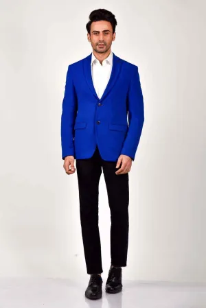 Royal Blue Knit Blazer