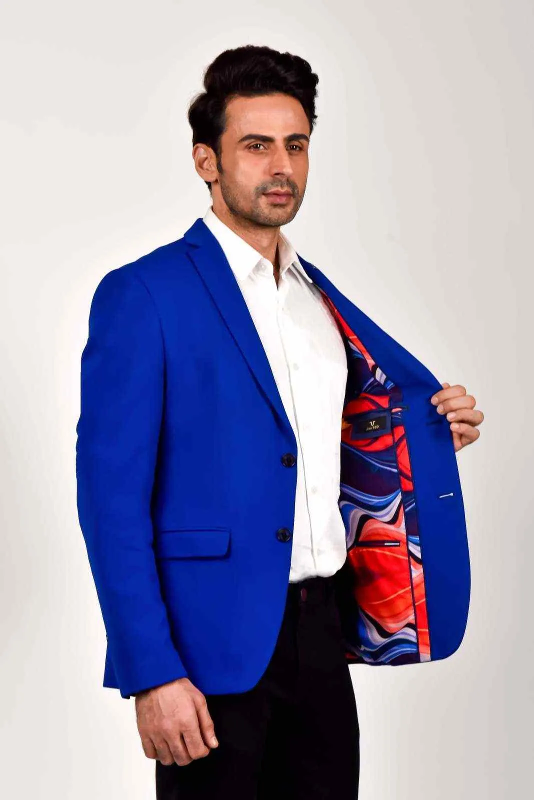 Royal Blue Knit Blazer