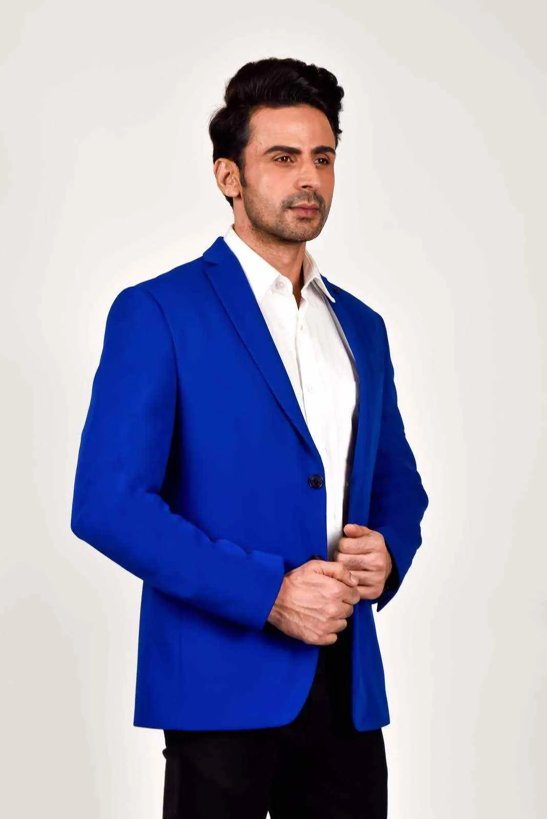 Royal Blue Knit Blazer