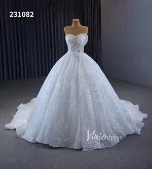 Roycebridal Gorgeous Beaded Strapless Wedding Dresses Sweetheart Neck Bridal Gown 231082