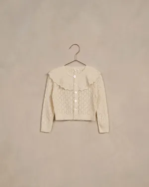 Ruffle Cardigan || Ivory