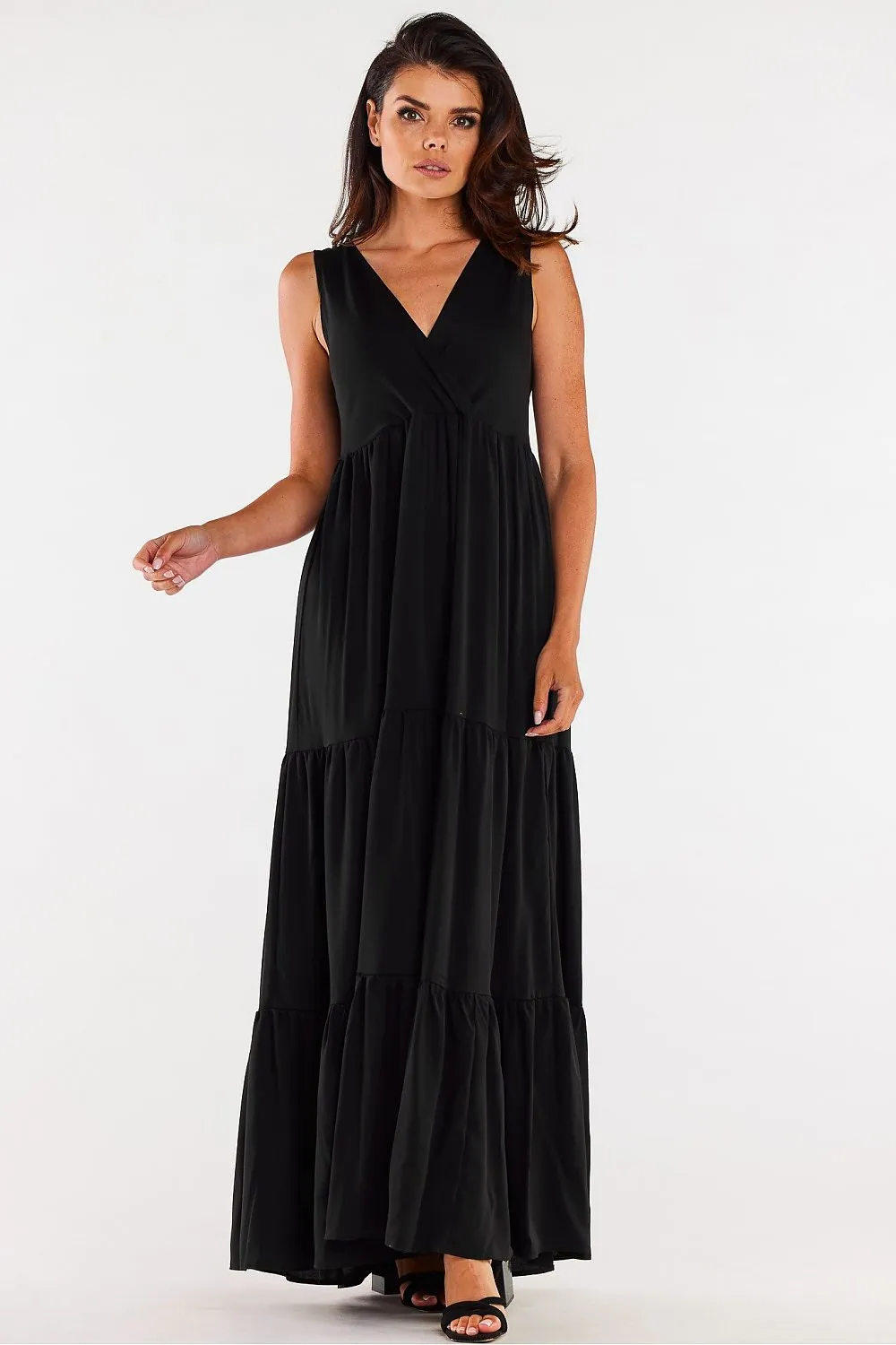 Ruffled Hem Oversized Viscose Dress