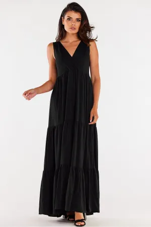 Ruffled Hem Oversized Viscose Dress
