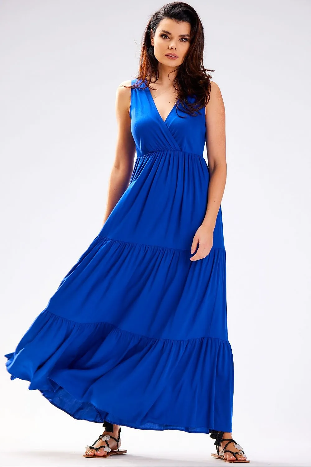 Ruffled Hem Oversized Viscose Dress