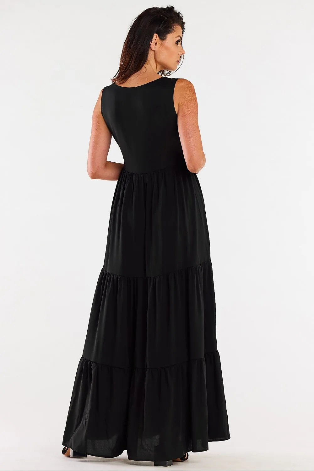 Ruffled Hem Oversized Viscose Dress