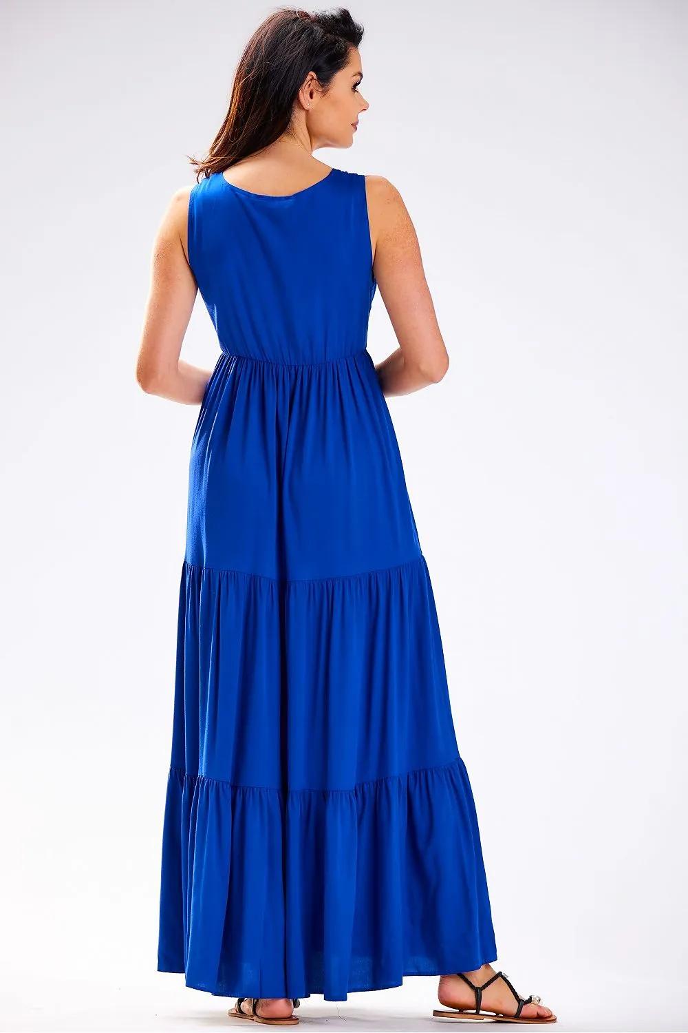 Ruffled Hem Oversized Viscose Dress