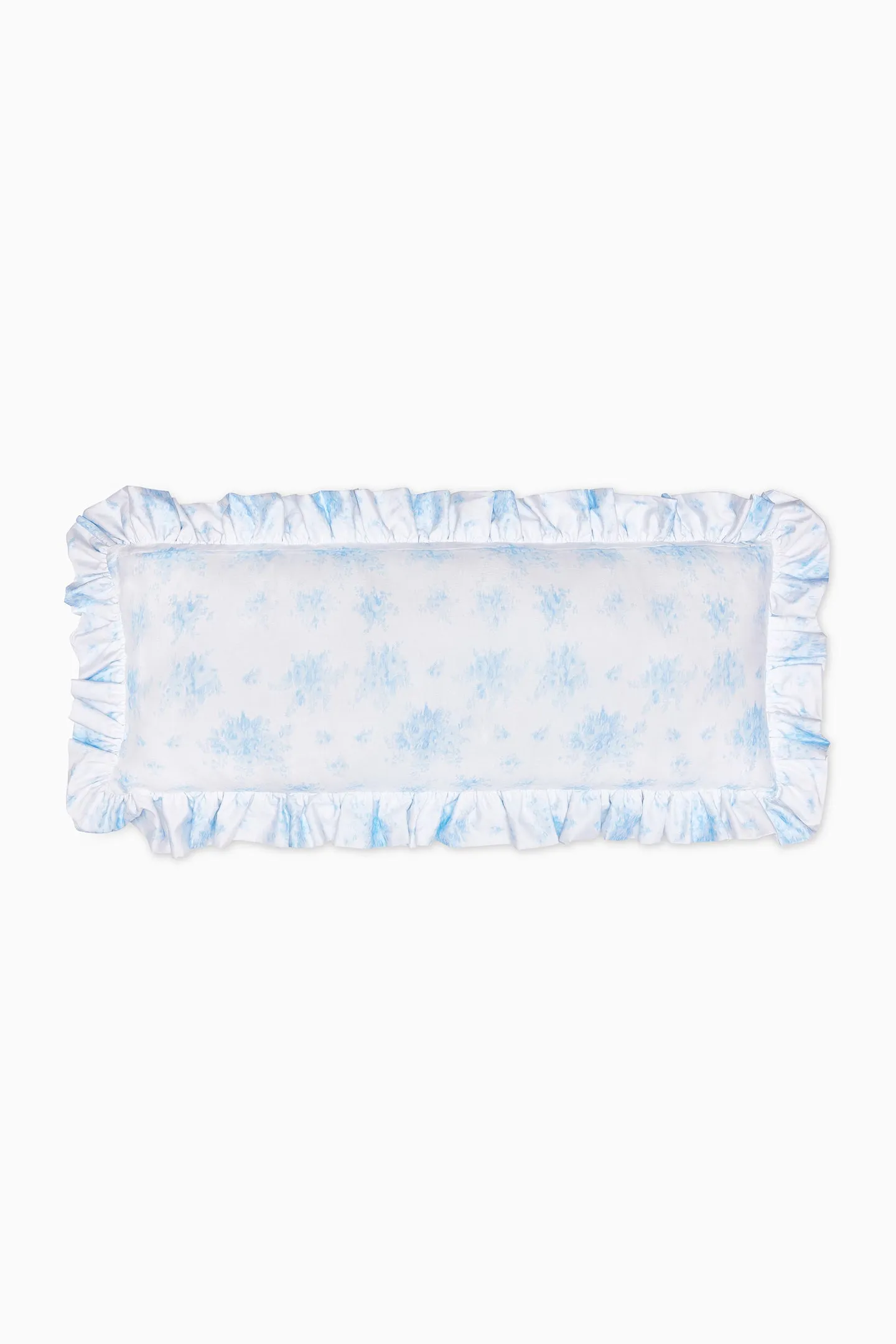 Ruffled Lumbar Pillow - BLUEBELL