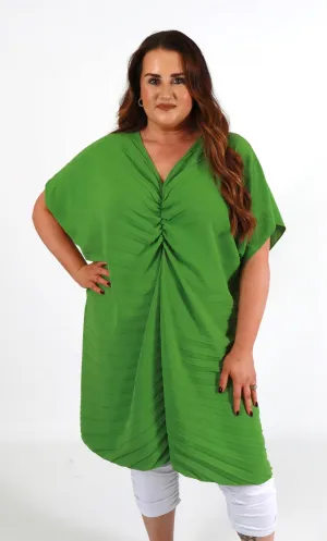 Sadhbh Pleated Oversized Tunic in Green