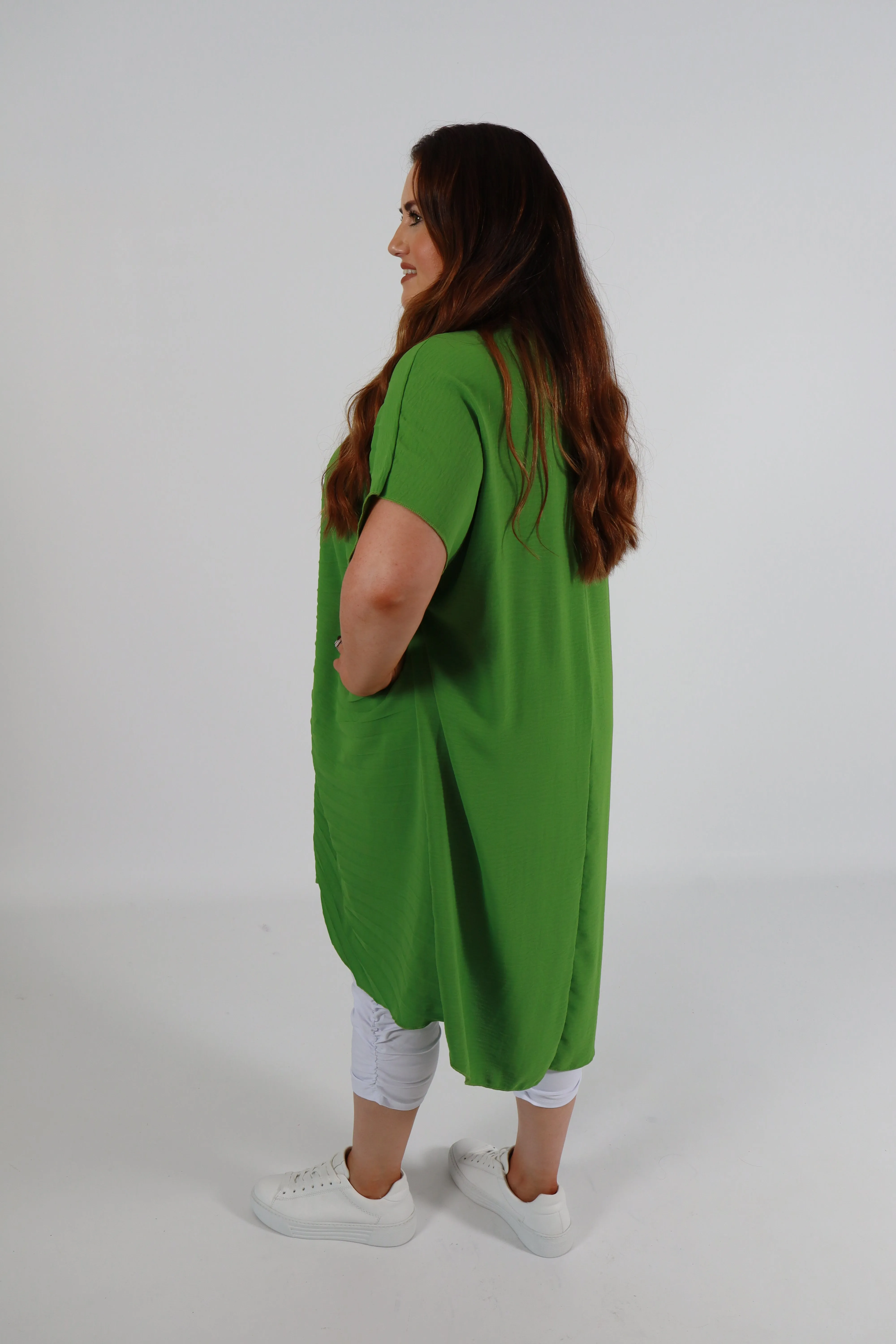 Sadhbh Pleated Oversized Tunic in Green