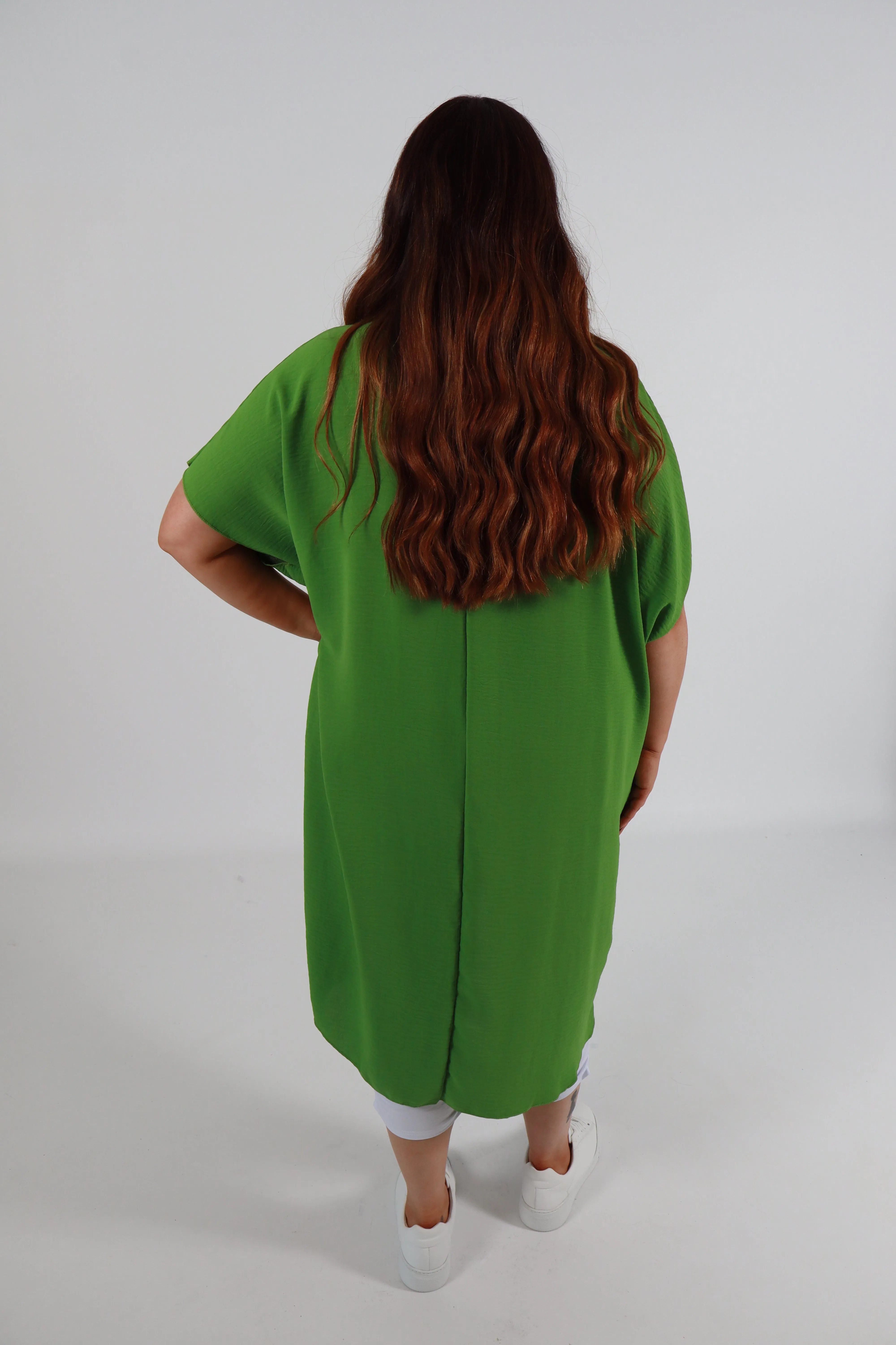 Sadhbh Pleated Oversized Tunic in Green