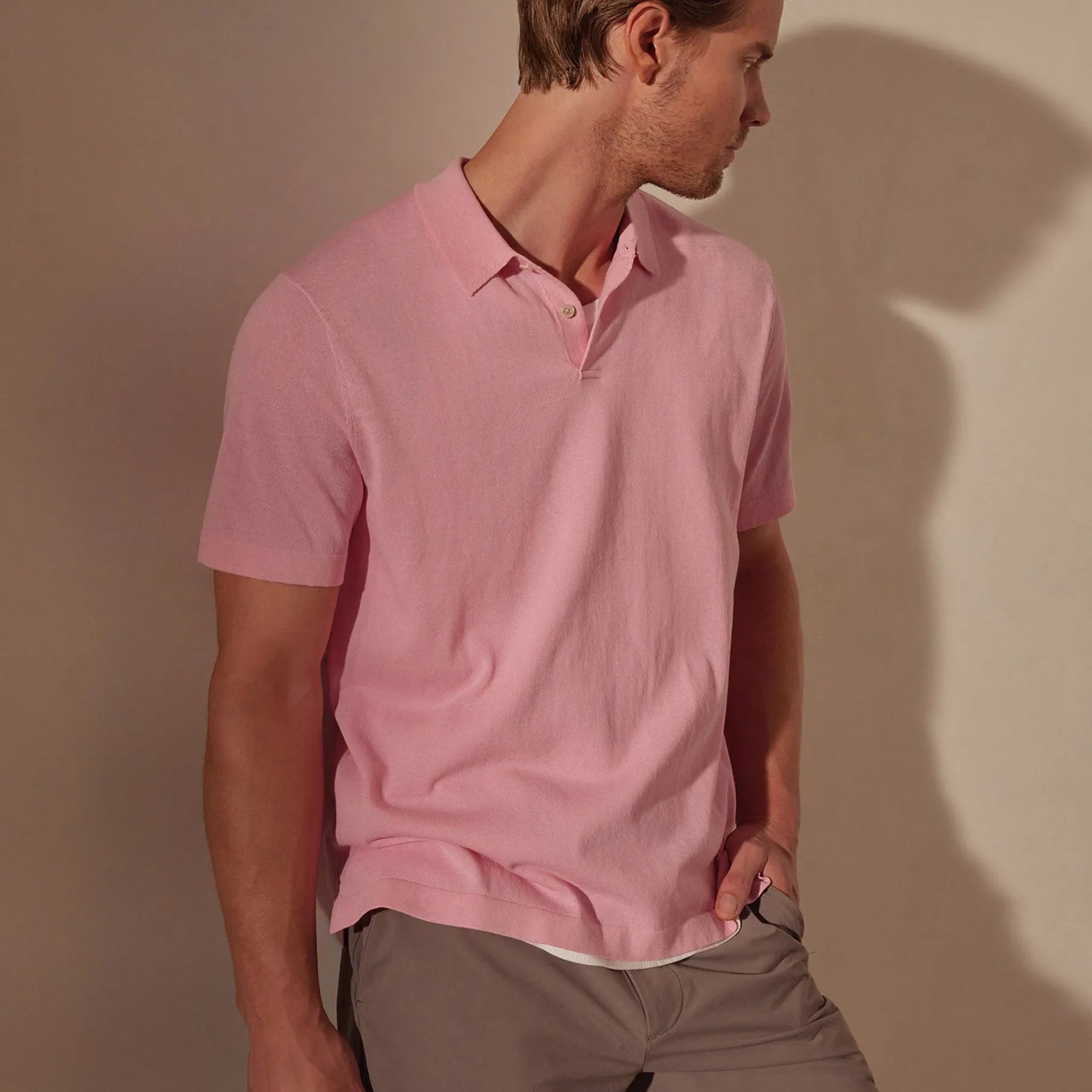 San Jacinto Knit Polo - Peony