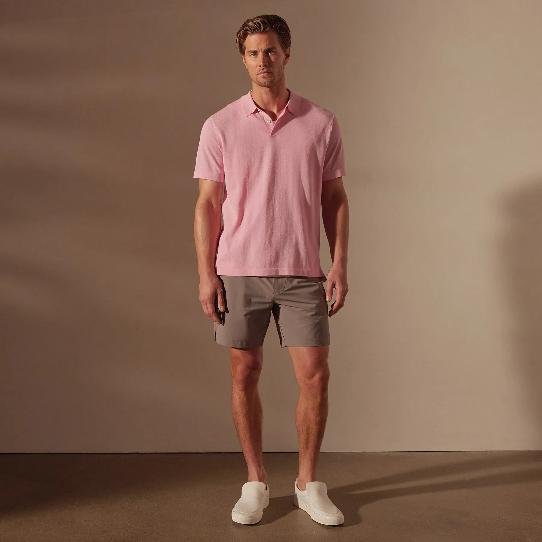 San Jacinto Knit Polo - Peony