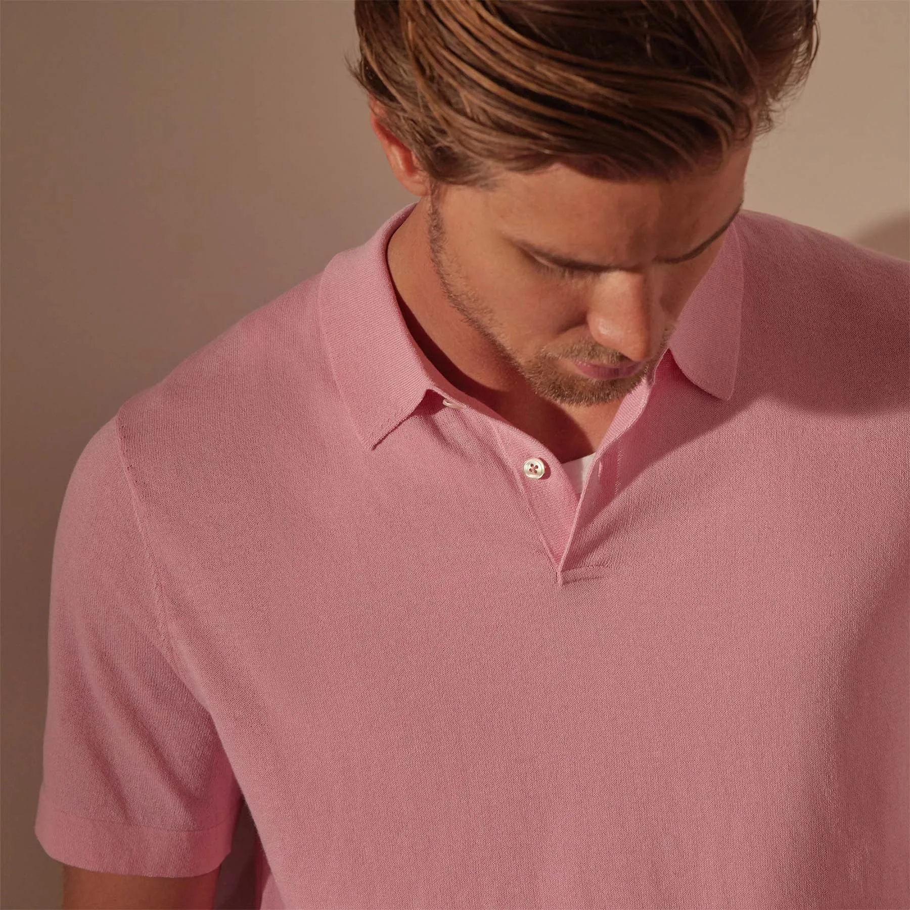 San Jacinto Knit Polo - Peony