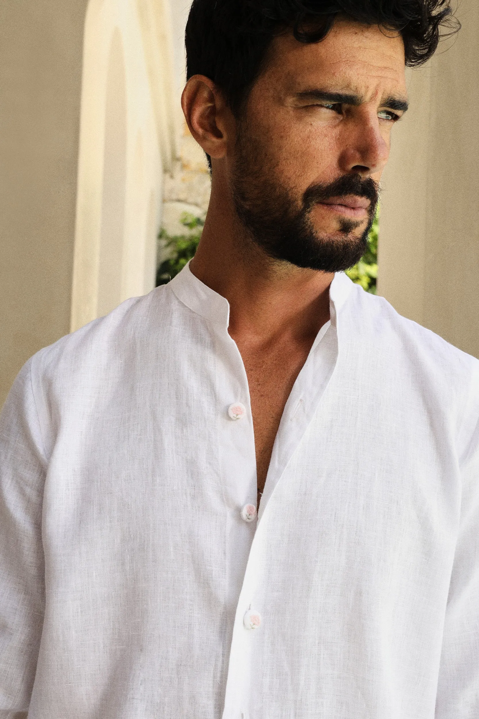 Sand Shirt - Man & Bali Shorts - Man (White Rose)