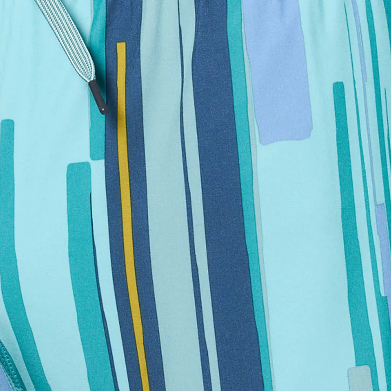 Saxx Mens Oh Buoy Stretch Volley 5" Swim Short - Soft Stripe - Aqua Splash