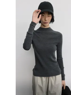 Seamless Wool Turtleneck Sweater