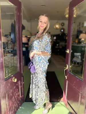 Sequin Silver Caftan