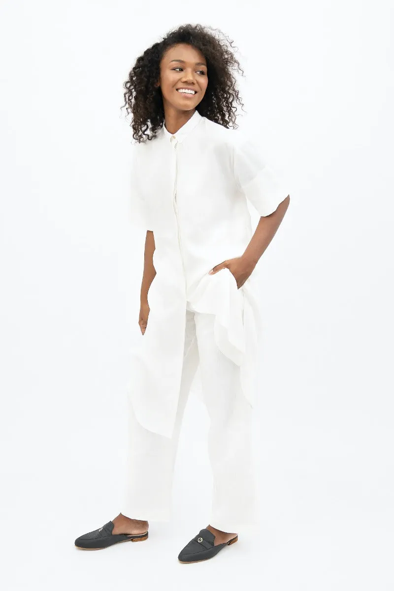 Seville Midi Dress - Porcelain