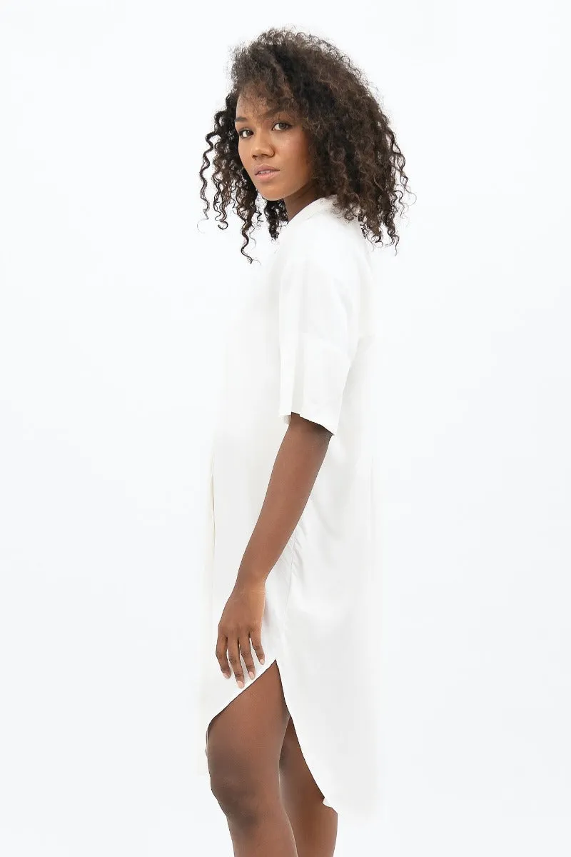 Seville Midi Dress - Porcelain