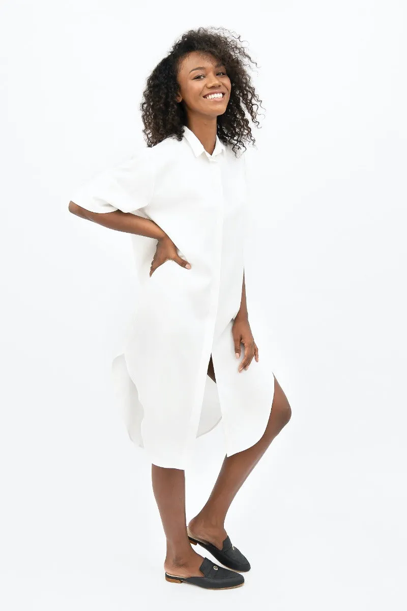 Seville Midi Dress - Porcelain