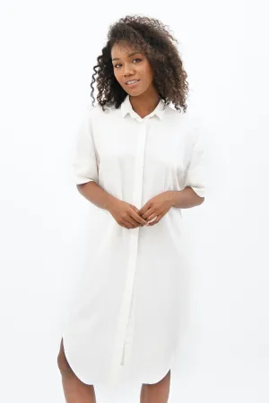Seville Midi Dress - Porcelain