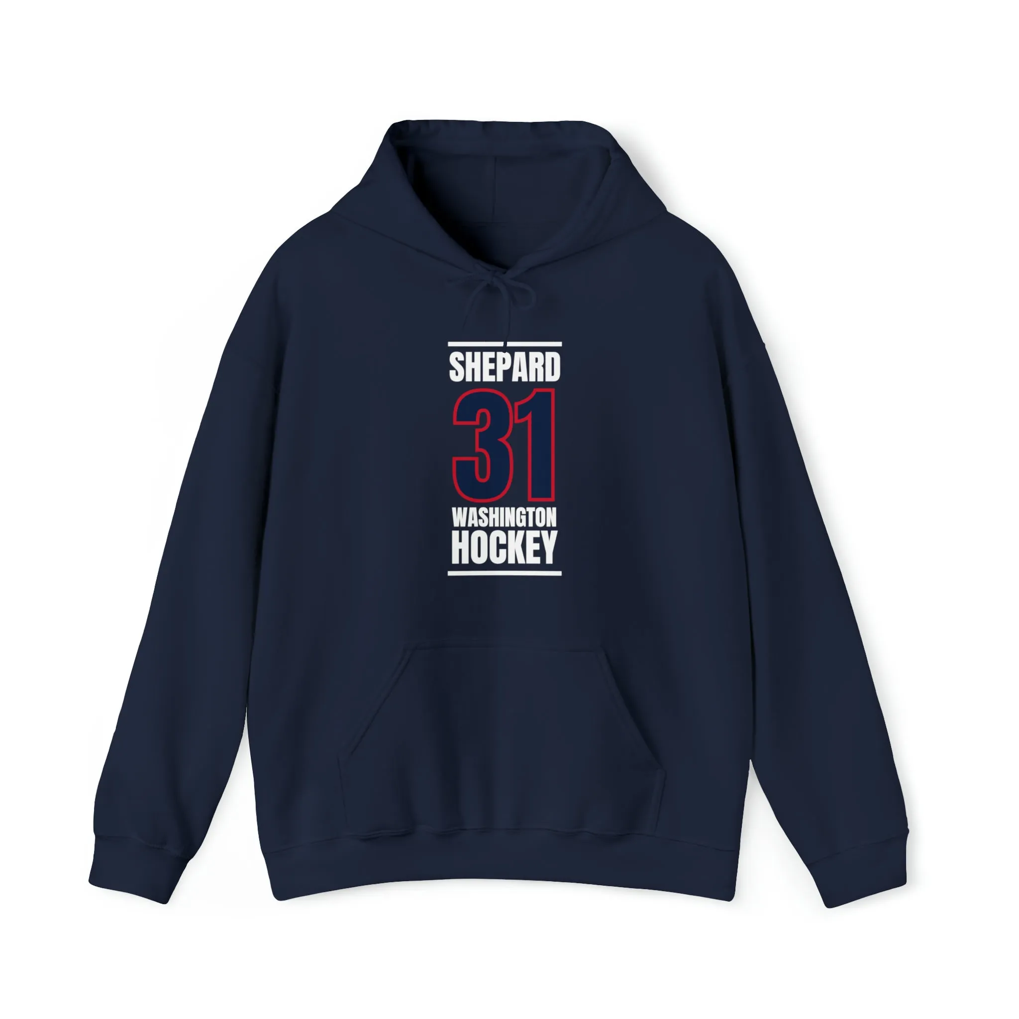 Shepard 31 Washington Hockey Navy Vertical Design Unisex Hooded Sweatshirt
