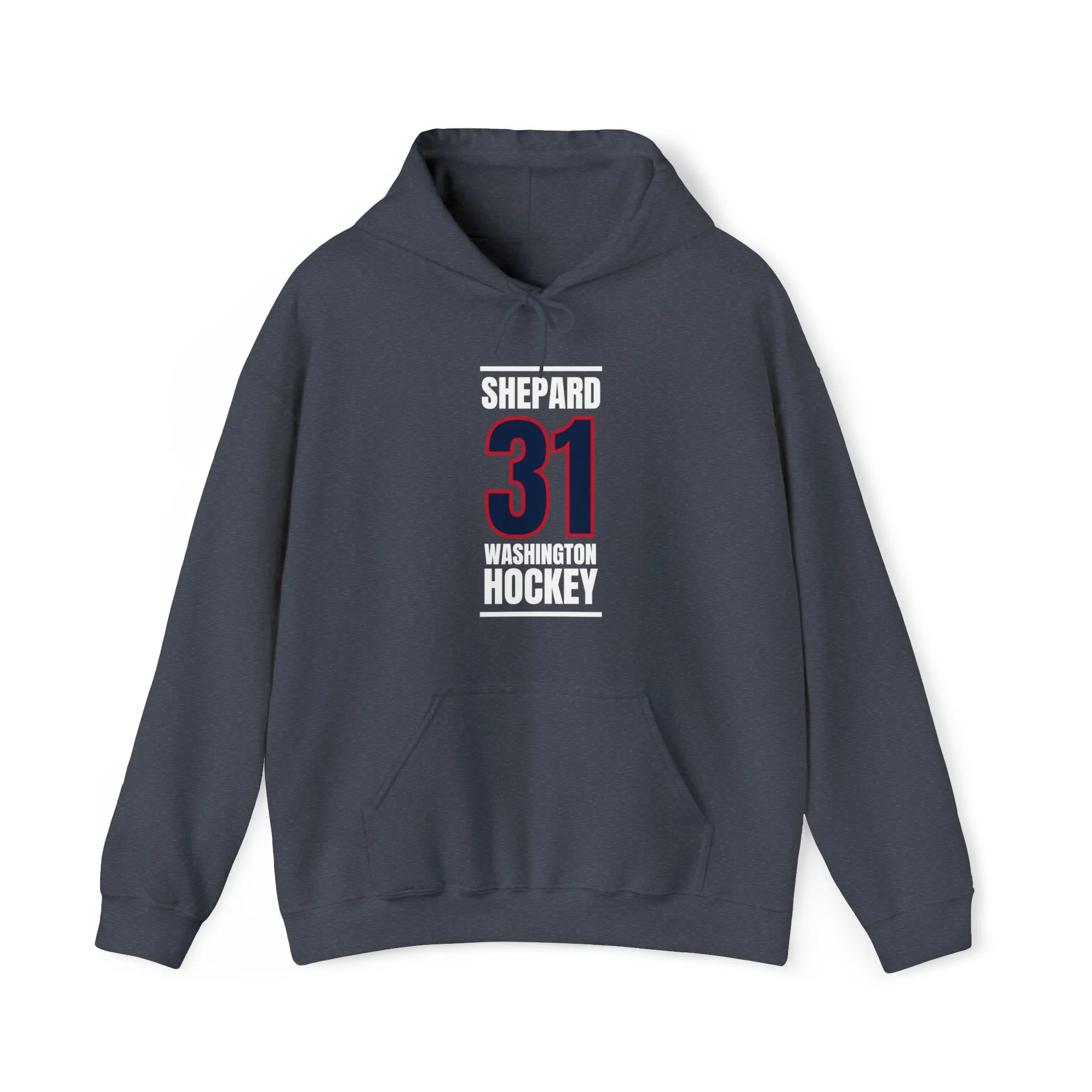 Shepard 31 Washington Hockey Navy Vertical Design Unisex Hooded Sweatshirt