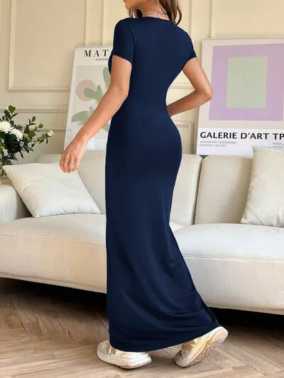 Short Sleeve Maxi Tee Dress