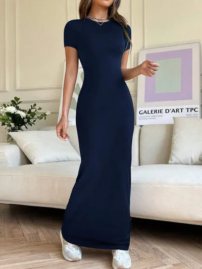 Short Sleeve Maxi Tee Dress