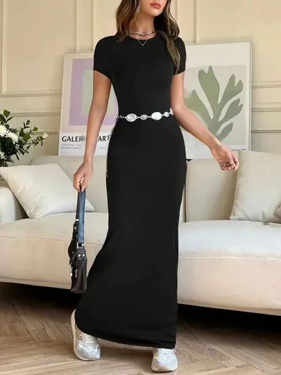 Short Sleeve Maxi Tee Dress