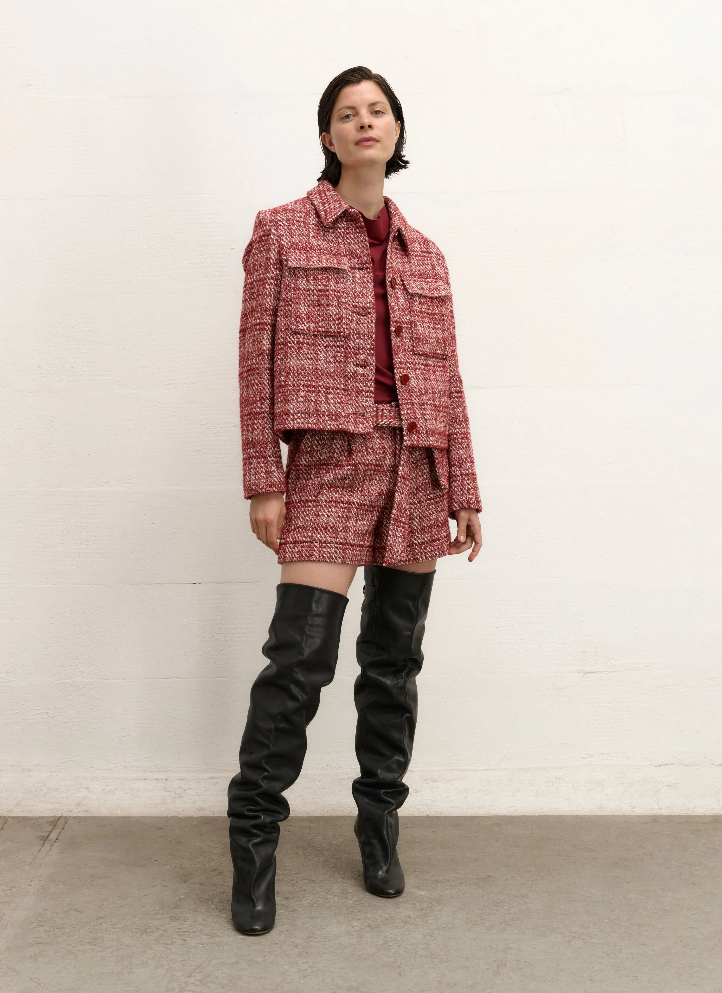 Shorts | Bouclé Mélange | Sarina | Cardinale