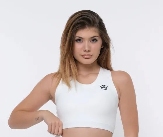 Shorts   Tank Top White Color/Black Logo