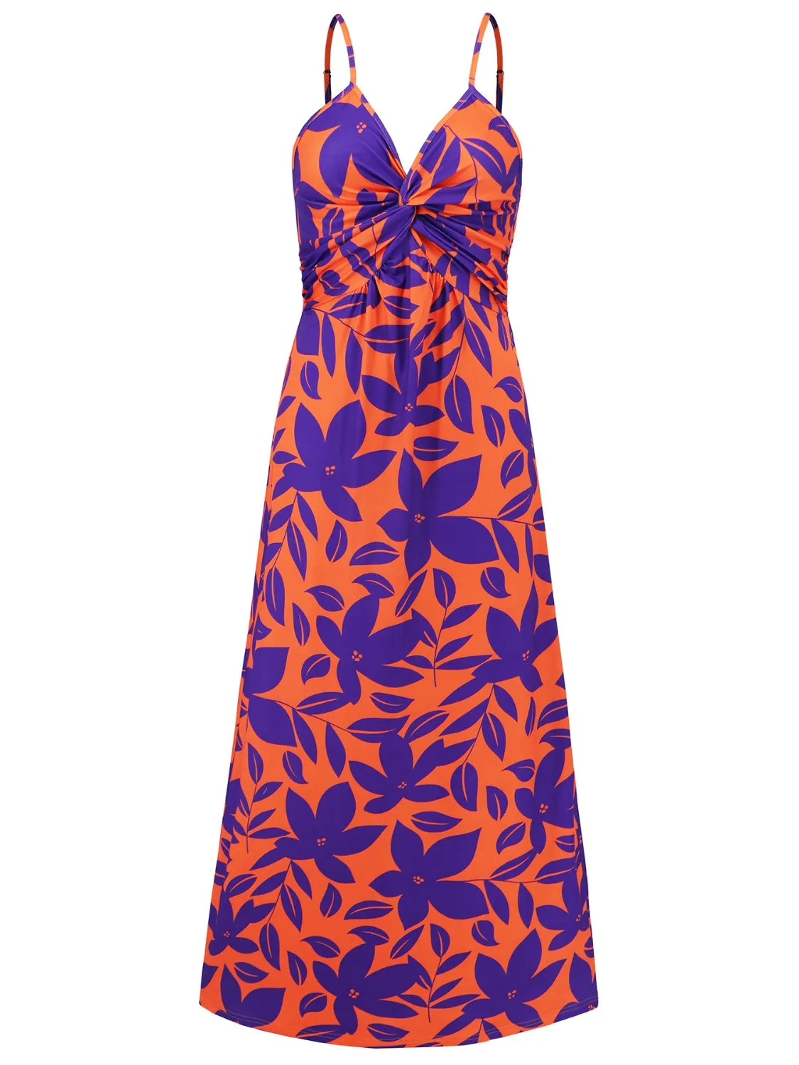 Siena Twisted Printed V-Neck Cami Dress