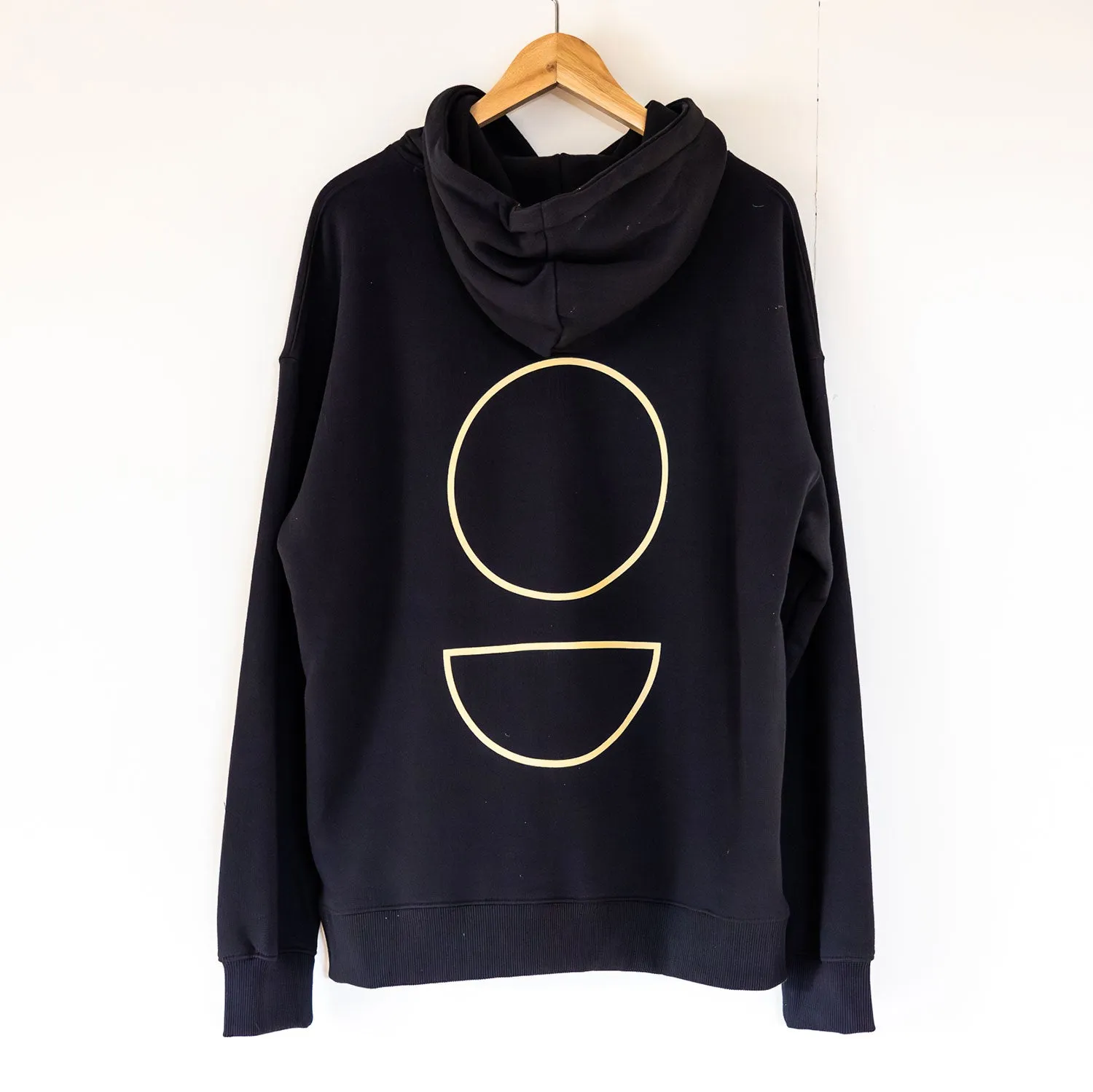 Silver Circle Hoodie (Black)