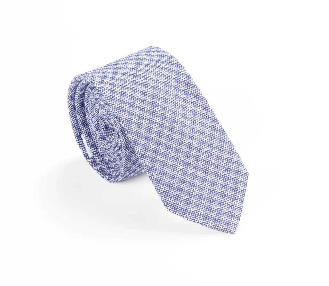 Skinny Blue Plaid Tie