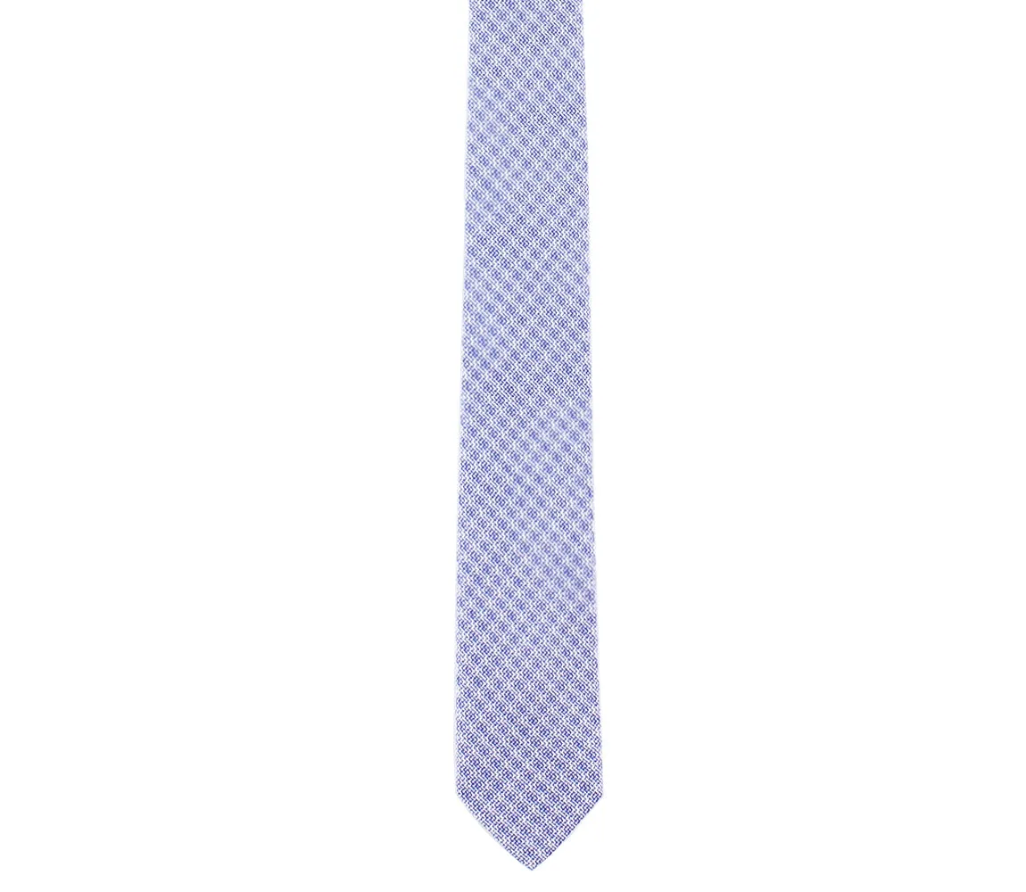 Skinny Blue Plaid Tie