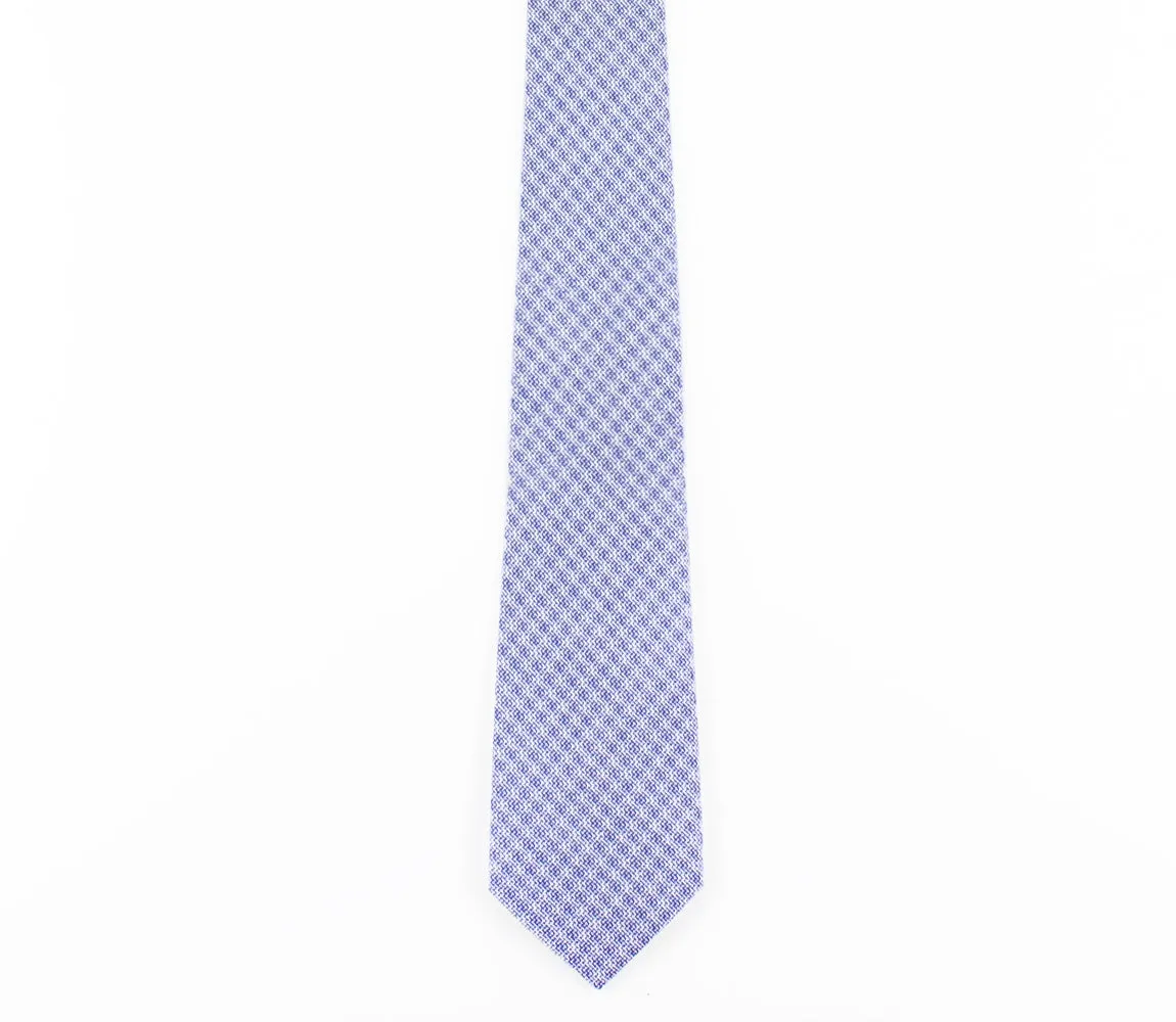 Skinny Blue Plaid Tie