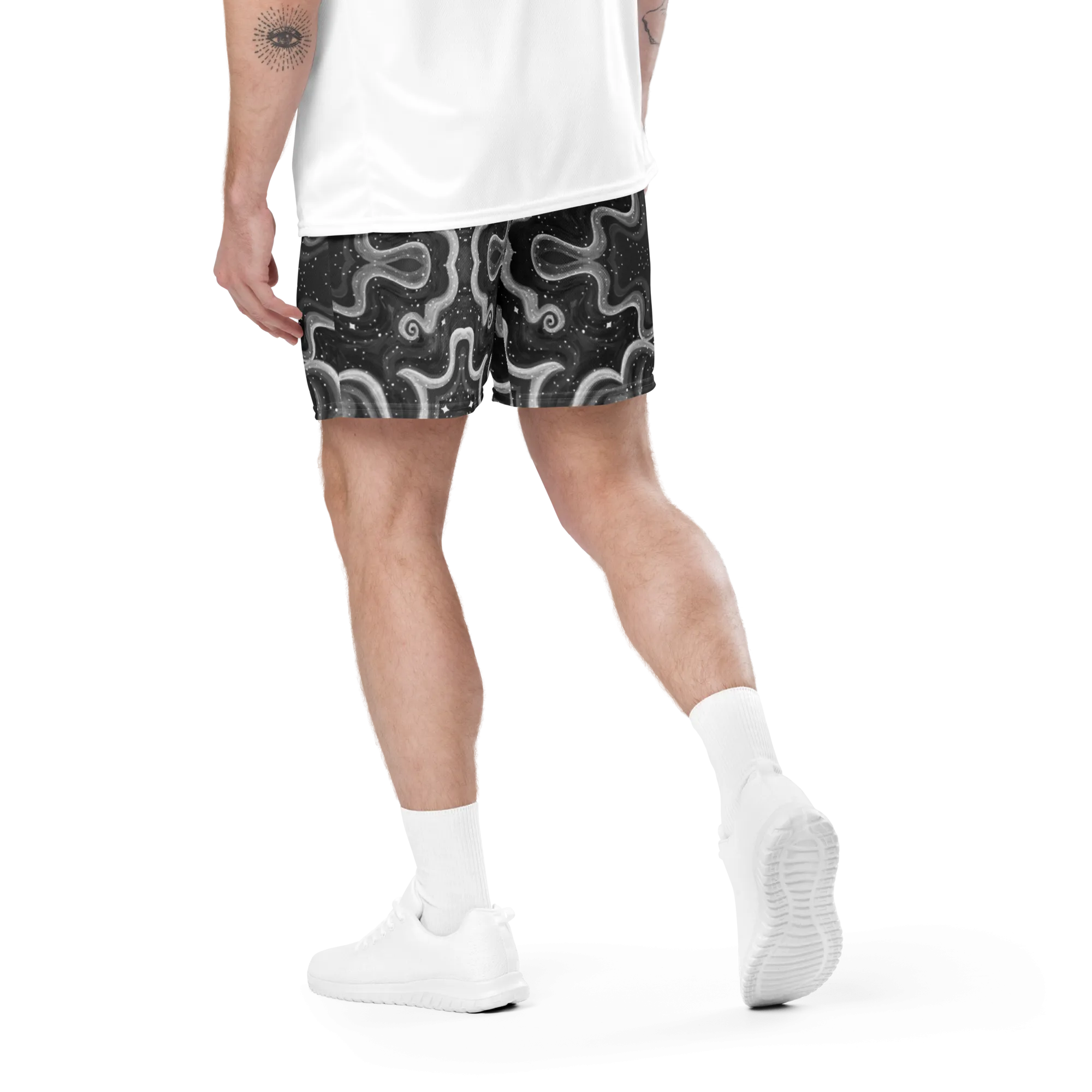 Soft Athletic Shorts (100% Recycled Material)- "Cosmic" Design