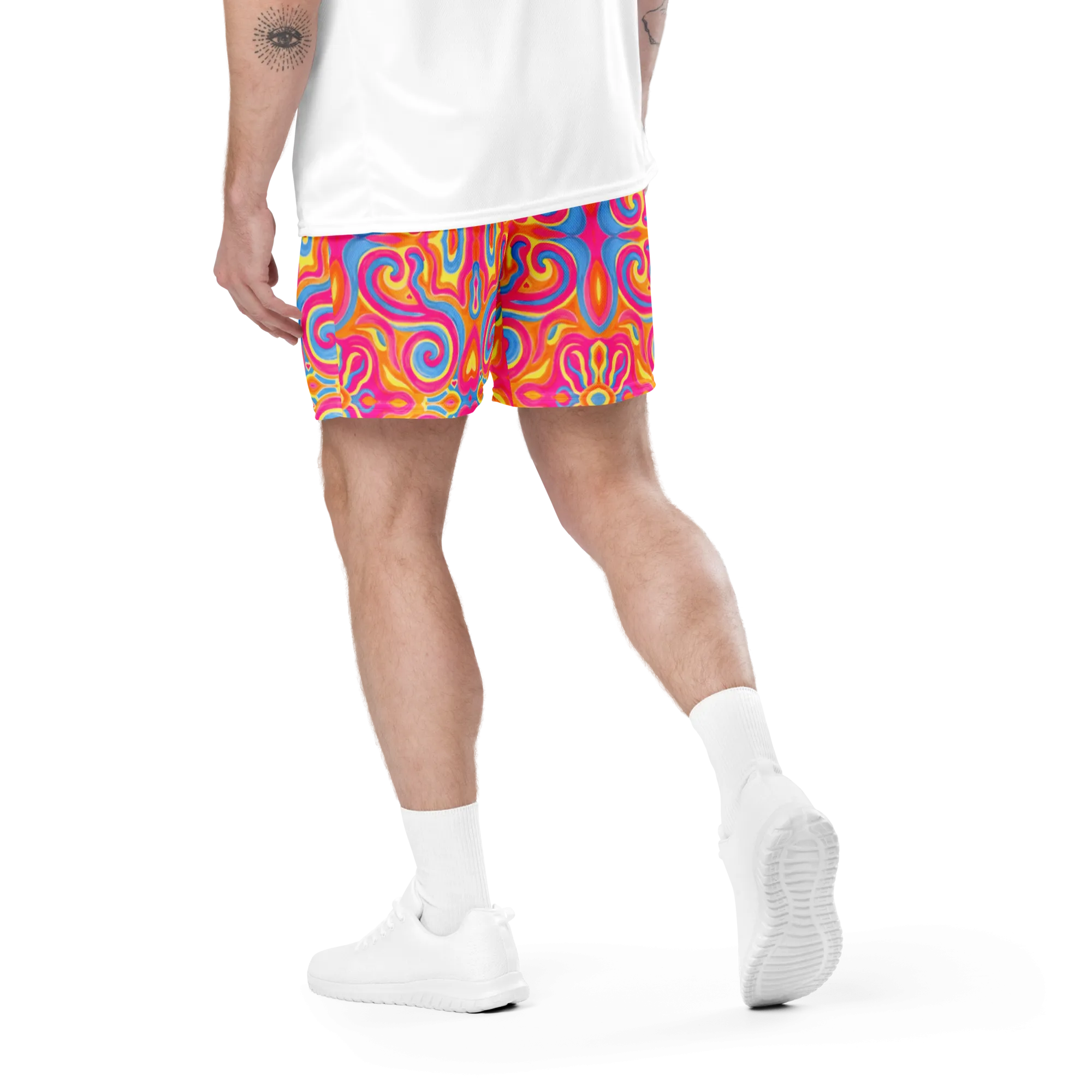 Soft Athletic Shorts (100% Recycled Material)- "Magic Stamps" Design