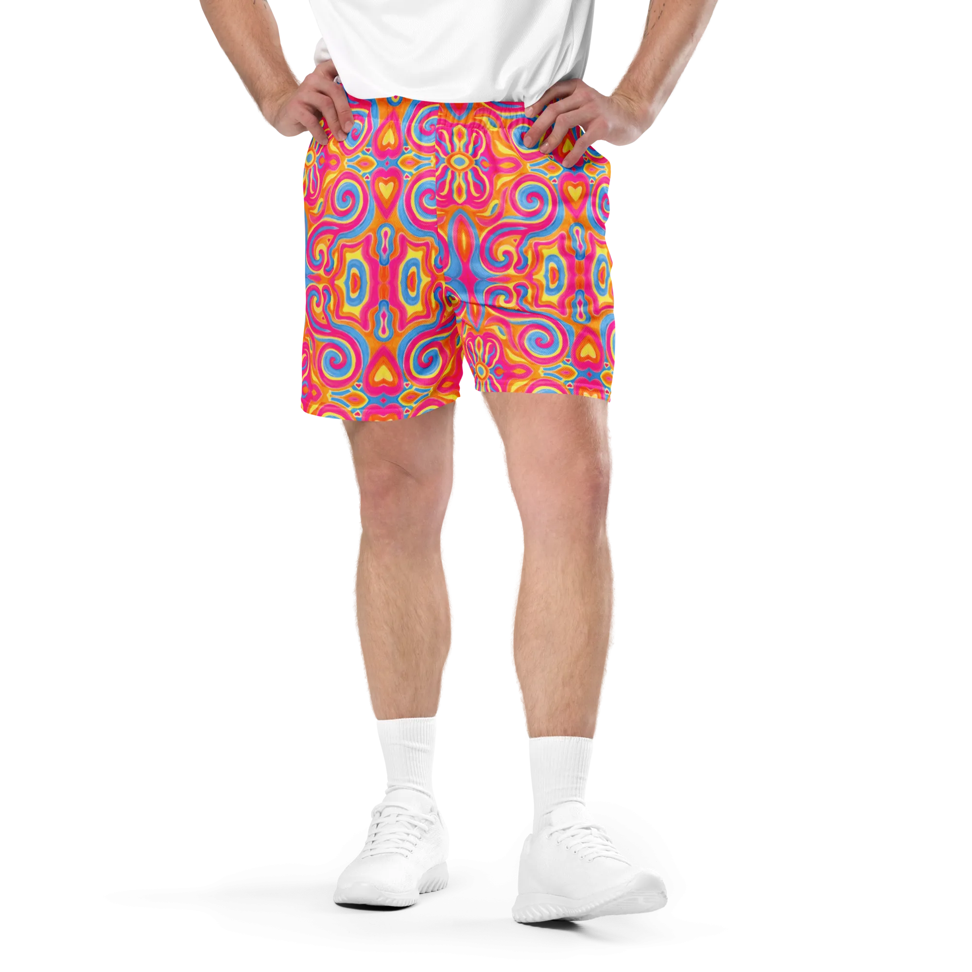 Soft Athletic Shorts (100% Recycled Material)- "Magic Stamps" Design