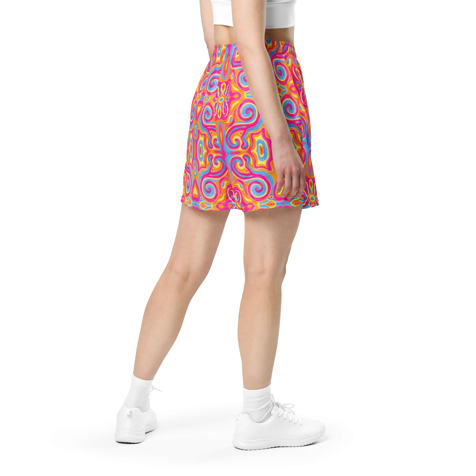 Soft Athletic Shorts (100% Recycled Material)- "Magic Stamps" Design