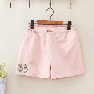 Soft Carrot Casual Shorts