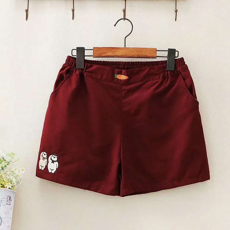 Soft Carrot Casual Shorts