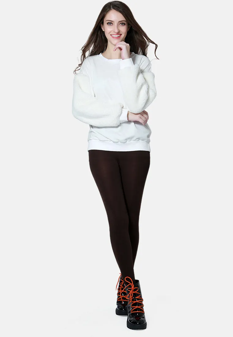Soft Comfortable White Sweatshirt
