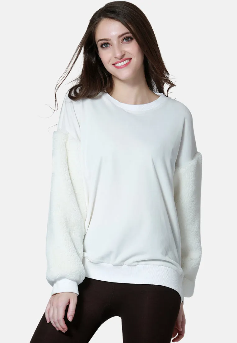 Soft Comfortable White Sweatshirt