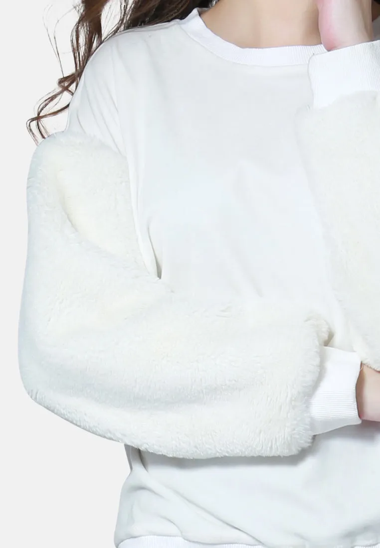 Soft Comfortable White Sweatshirt