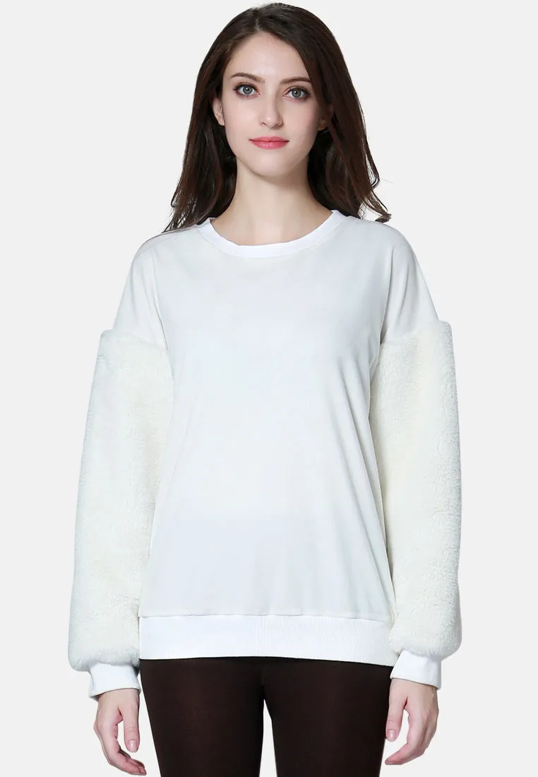 Soft Comfortable White Sweatshirt