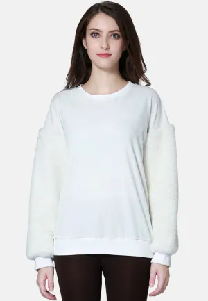 Soft Comfortable White Sweatshirt